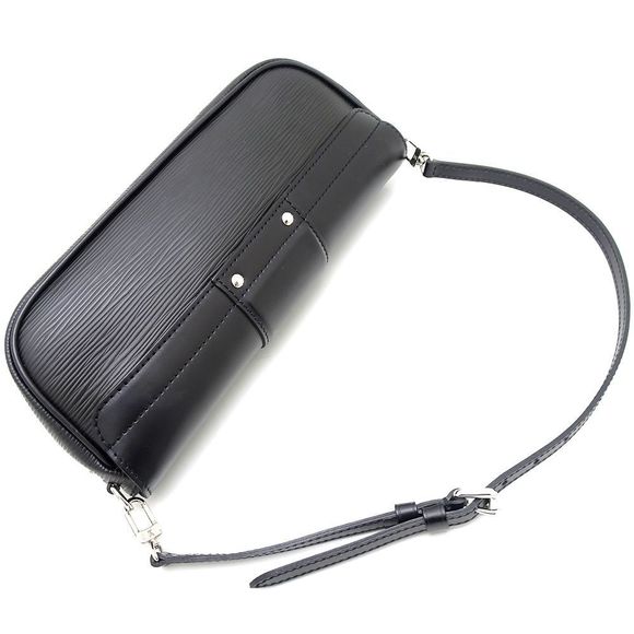 Louis Vuitton Epi Pochette Montaigne Noir Handbag - Picture 3 of 7